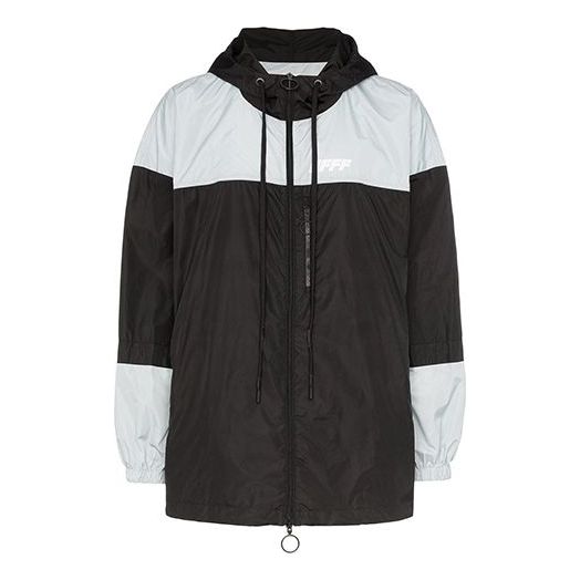 Vetrovka Off-White Splicing Hooded Jacket Črna | OMEA169E19E060031091