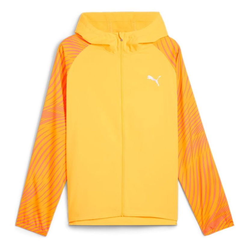 Vetrovka Puma Run Favorite Graphic Print Hooded Running Jacket Rumena | 524221-38