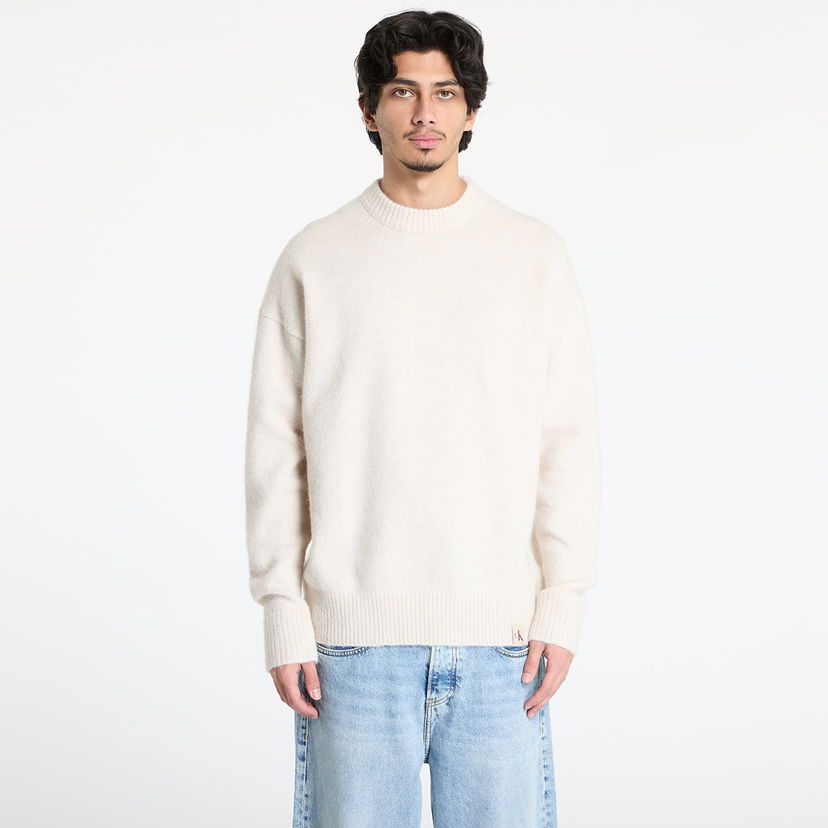Pleteni pulover CALVIN KLEIN Calvin Klein Jeans Warm Texture Sweater Bela | J30J326737 PDH