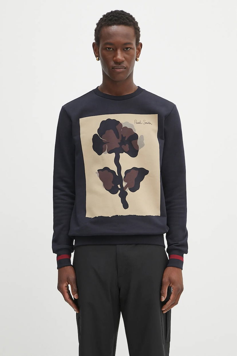 Pulover Paul Smith Paul Smith Floral Print Sweatshirt Mornarica | M1R.302S.TP4930