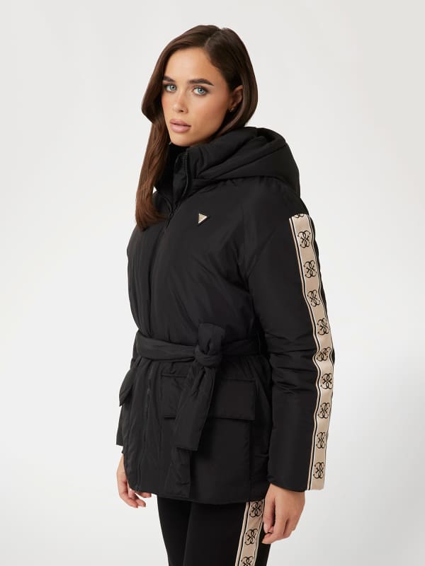 Puhovka GUESS Logo Band Puffer Jacket Črna | V4BL07WGMX2