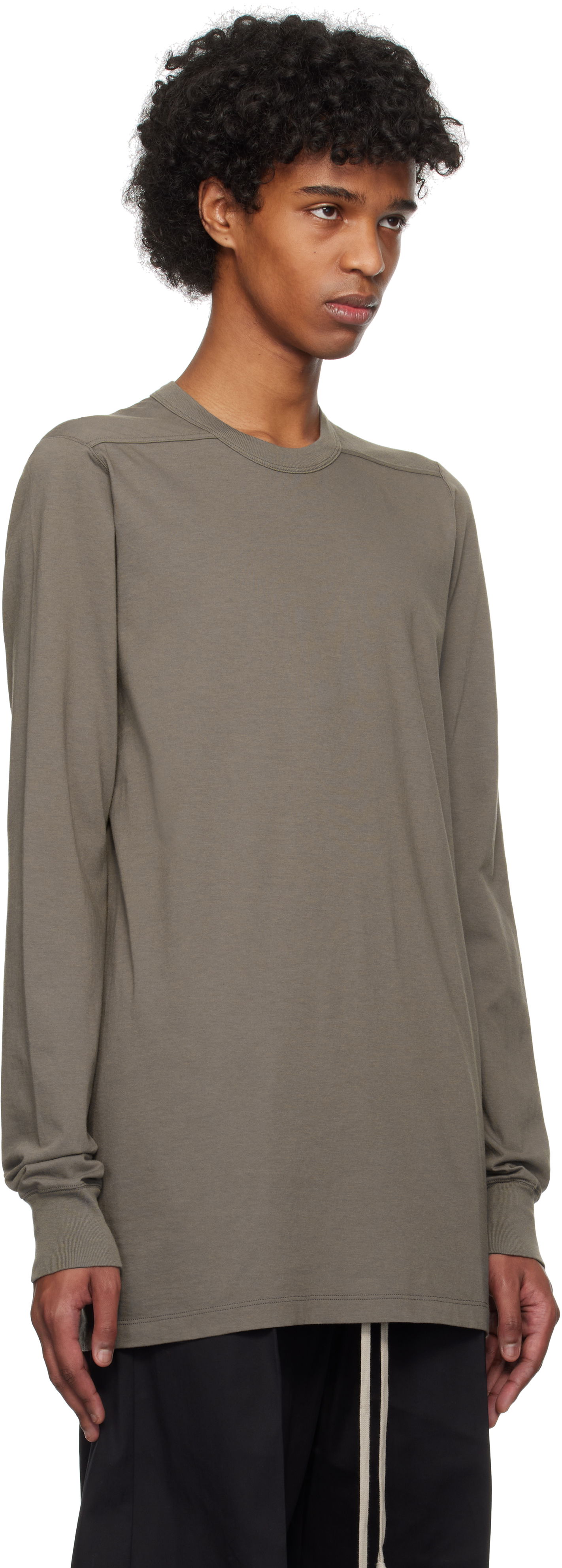 Majica Rick Owens Rick Owens Hollywood Level Long Sleeve T-Shirt Zelena | RU01E5266 JA, 1
