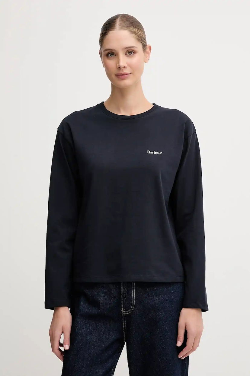 Majica Barbour Barbour Lavensdale Long Sleeve T-Shirt Črna | LML0899