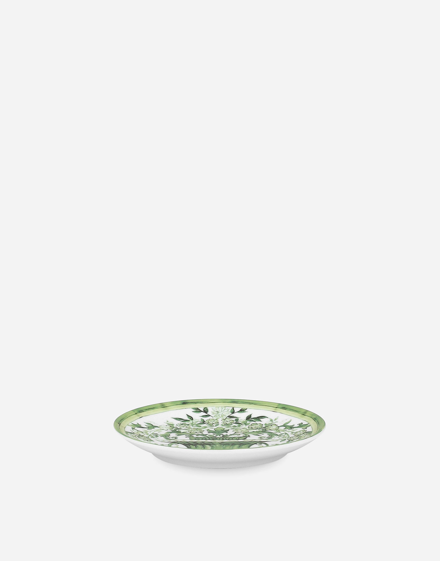 Home decor Dolce & Gabbana Dolce & Gabbana Set of 2 Porcelain Bread Plates with Green Floral Design Zelena | TC0S02TCA88UV019, 1