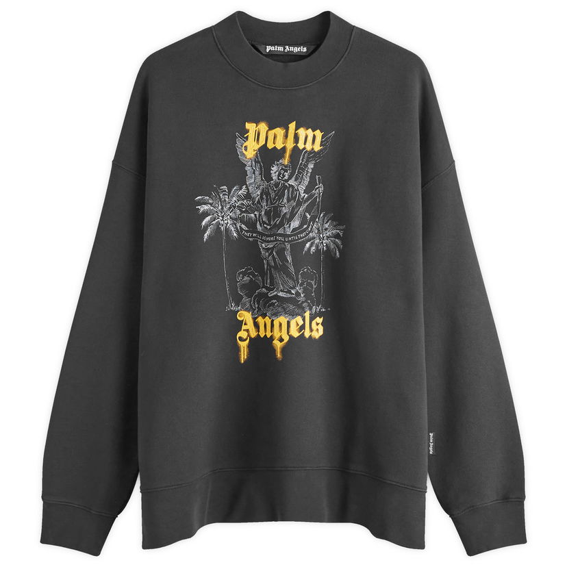 Pulover Palm Angels Crewneck Sweatshirt Črna | PMBA026F24FLE0061022
