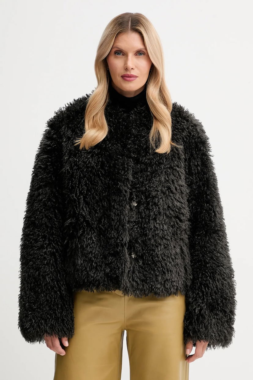 Jakna STAND STUDIO Stand Studio Charlotte Faux Fur Jacket Črna | 66585.9422
