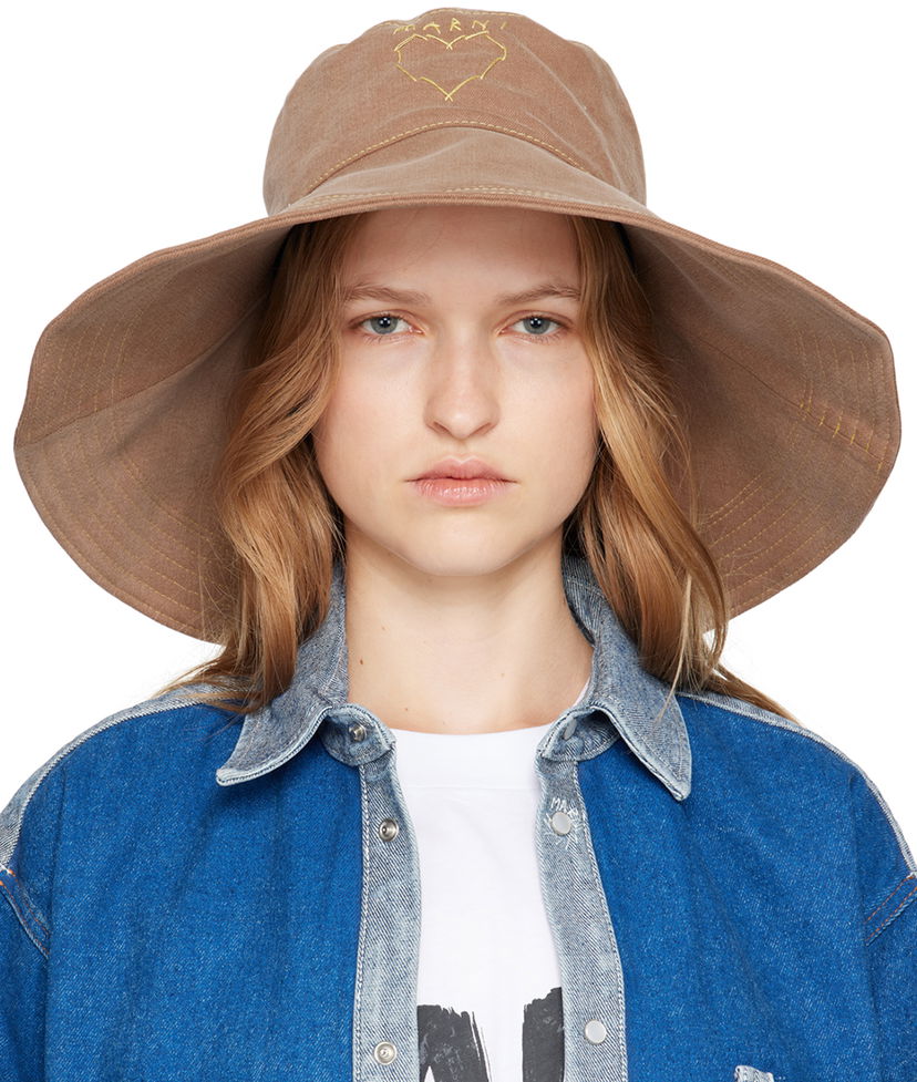 Klobuk Marni Denim Hat Rjava | CLMC0107S0 USCW76