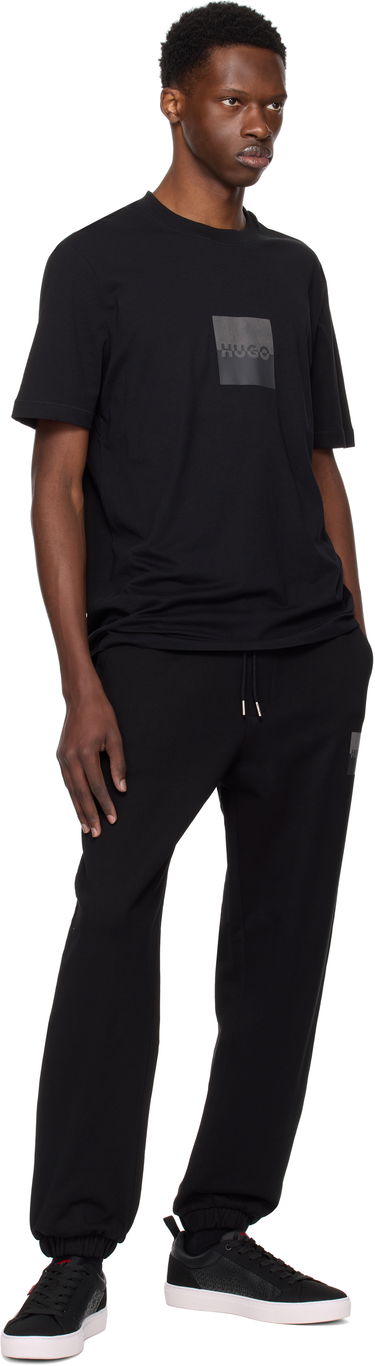 Majica BOSS Hugo Cotton Jersey Split Logo T-Shirt Črna | 50542784, 3