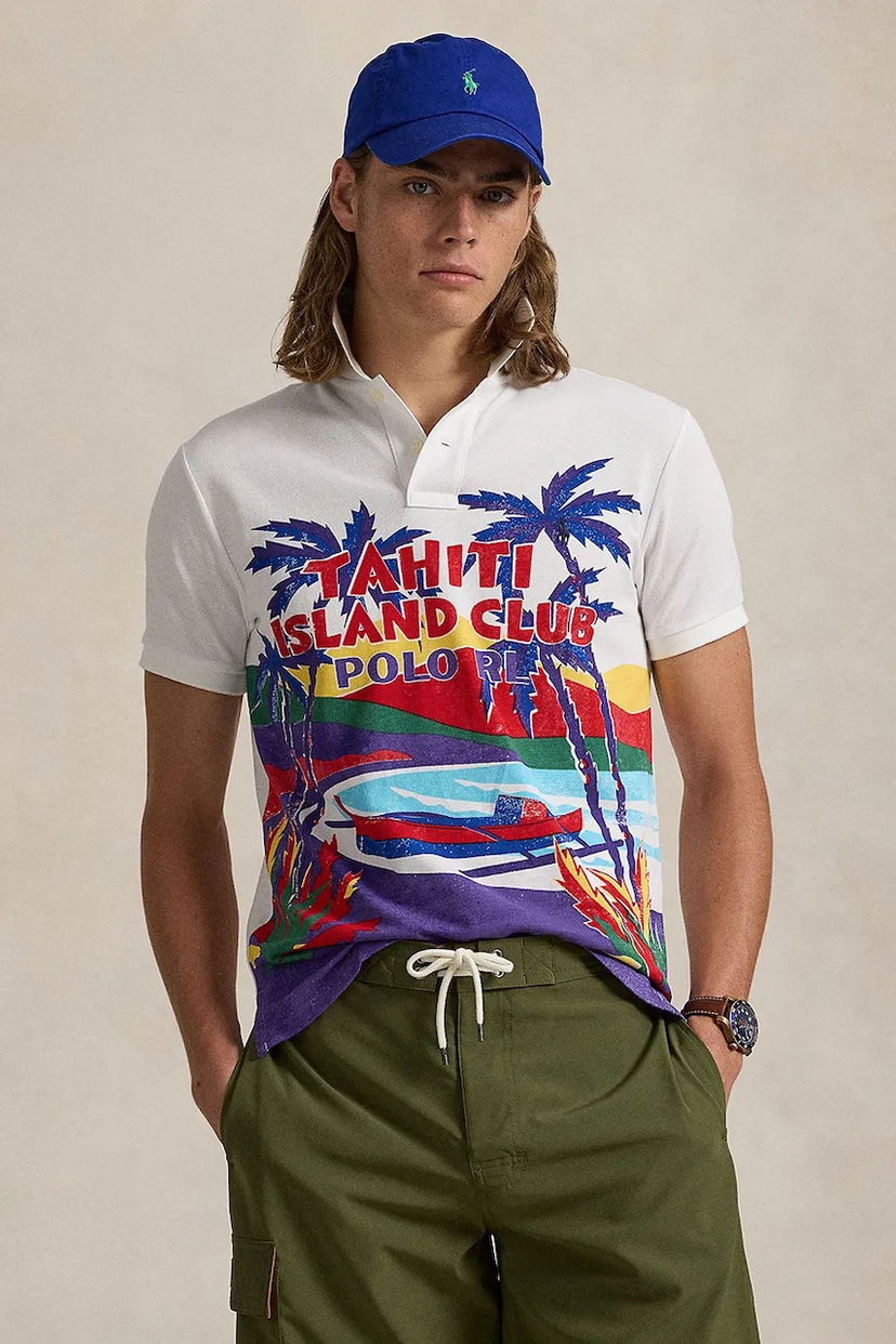 Majica Polo by Ralph Lauren Polo Ralph Lauren Tahiti Island Club Graphic Tee Bela | 710958934