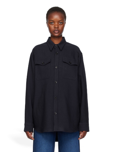 Srajce AMI Chest Pocket Shirt Mornarica | UJK224.WV0030