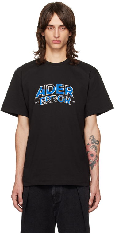 Majica ADER ERROR Flocked Logo Graphic T-Shirt Črna | BN25FYTS0101BK, 0