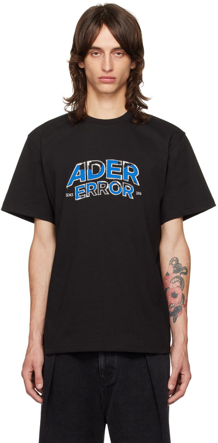 Majica ADER ERROR Flocked Logo Graphic T-Shirt Črna | BN25FYTS0101BK
