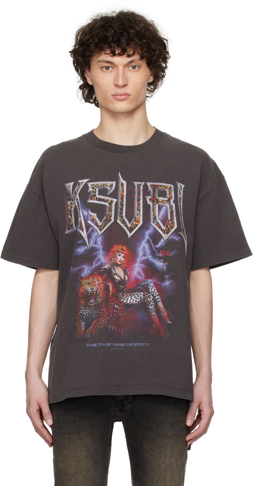 Majica Ksubi Ksubi Kingdom Ekcess Graphic T-Shirt Siva | MSP25TE029