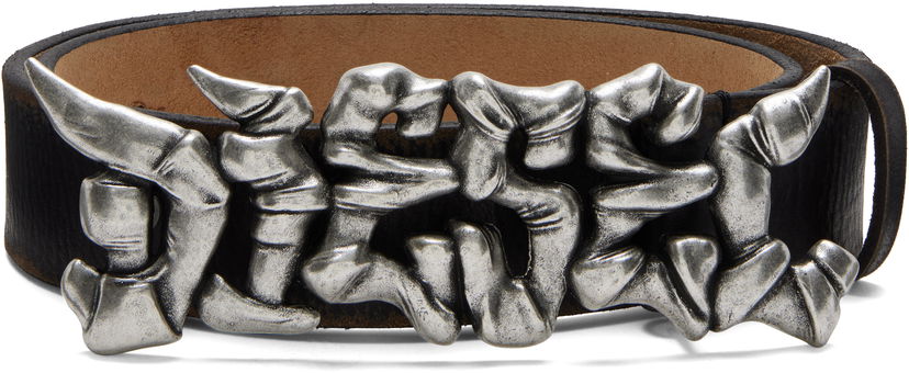 Pasovi Diesel B-Graffiti Metallic Buckle Leather Belt Črna | X10598 PR080