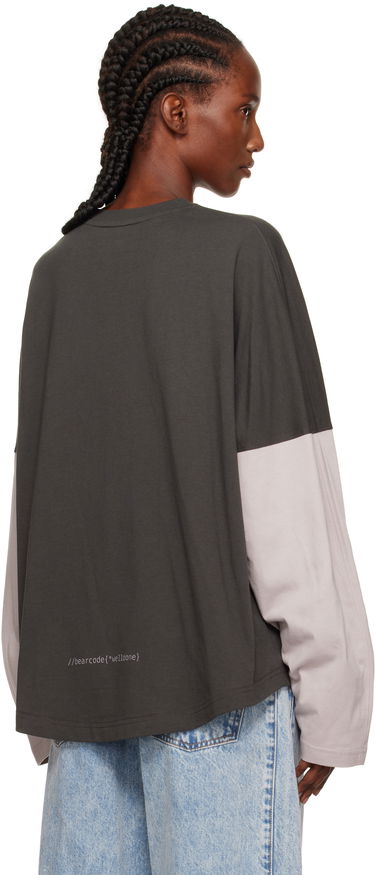 Majica We11done Coding Long-Sleeved Layered T-shirt Večbarvna | WD-TT2-25-736-U-GY, 2