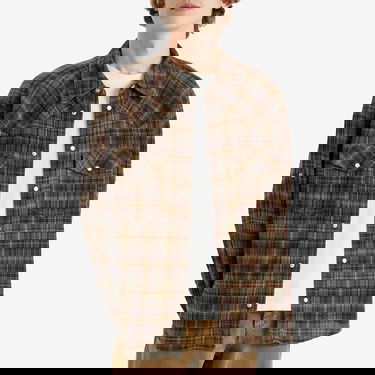 Srajce ISABEL MARANT Isabel Marant Panema Plaid Shirt, Size Large Rjava | 25PCH0225HA-C1I03H-KHBW, 2