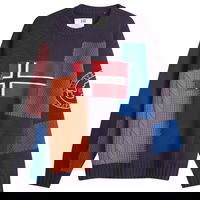 Patchwork Knit Sweatshirt