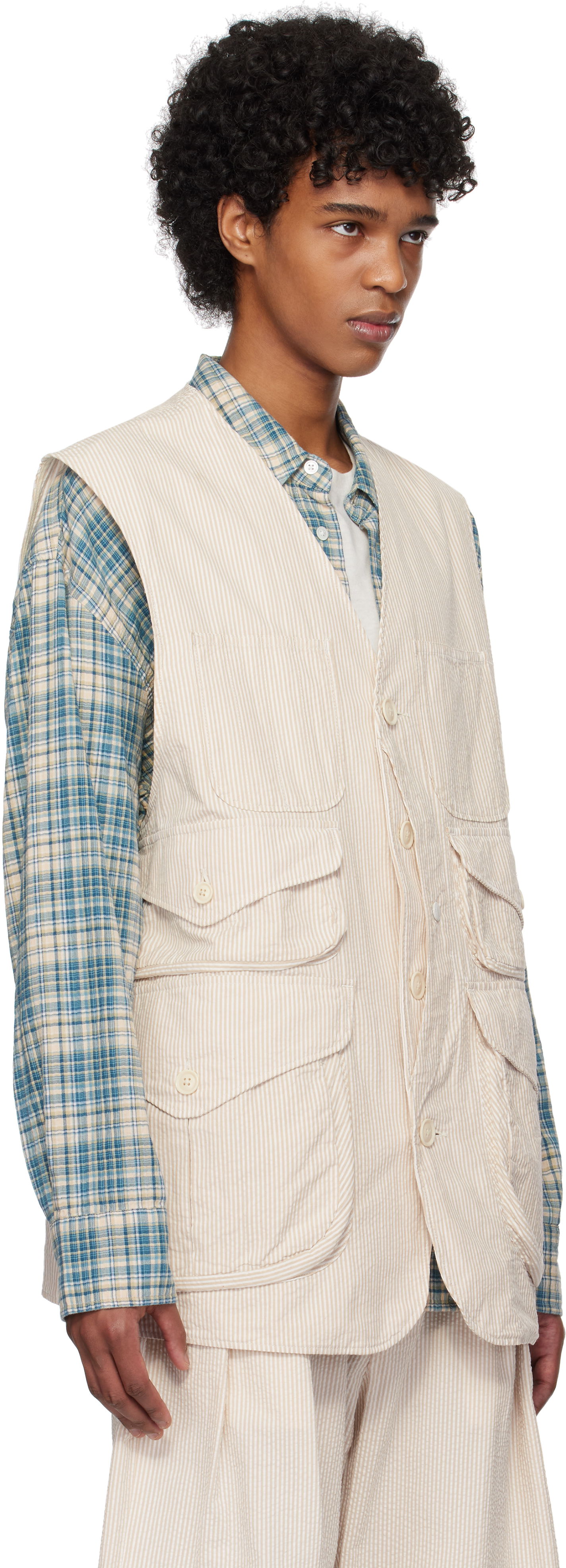 Telovnik Engineered Garments Engineered Garments Hunting Vest Bež | 25S1D079, 1