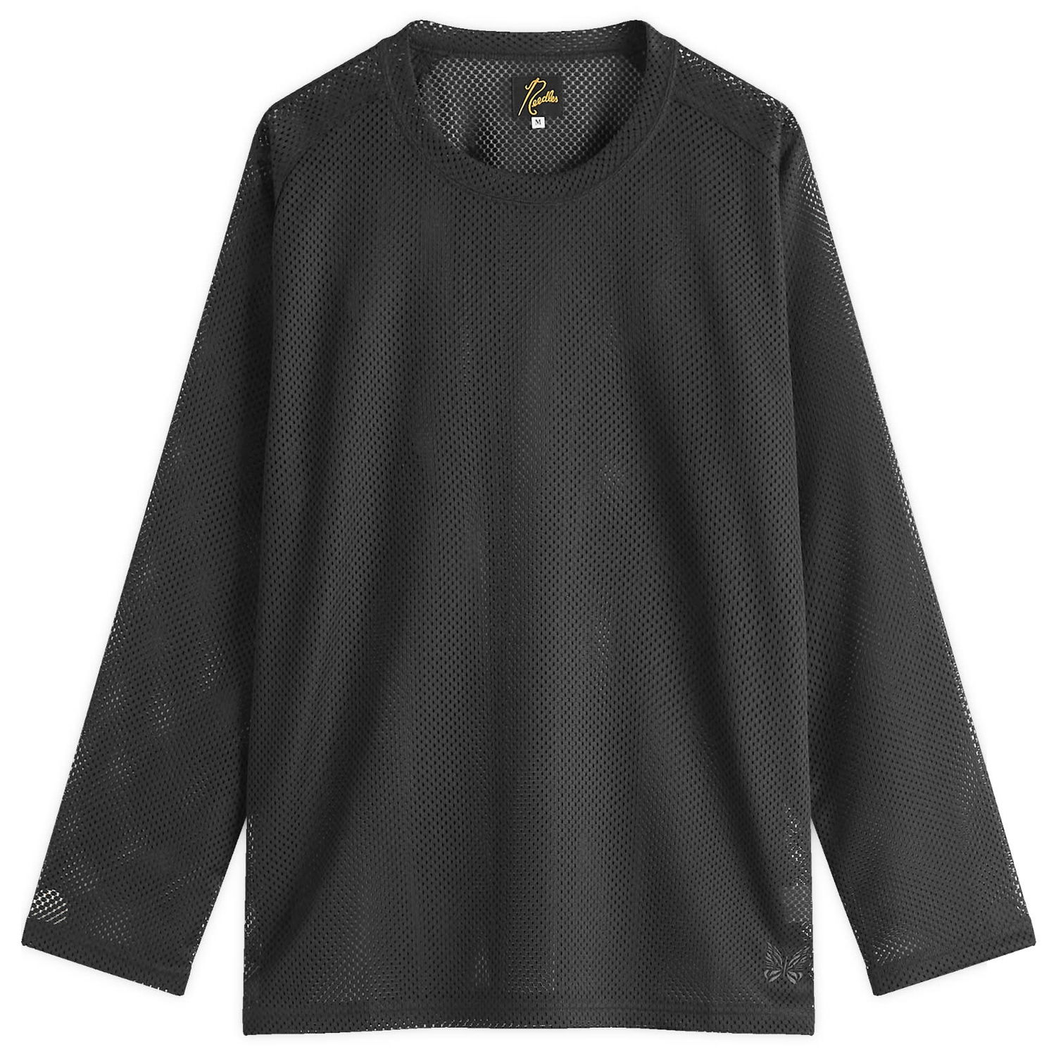 Majica Needles Needles Mesh Long Sleeve T-Shirt, Size Large Črna | QV345-C, 1