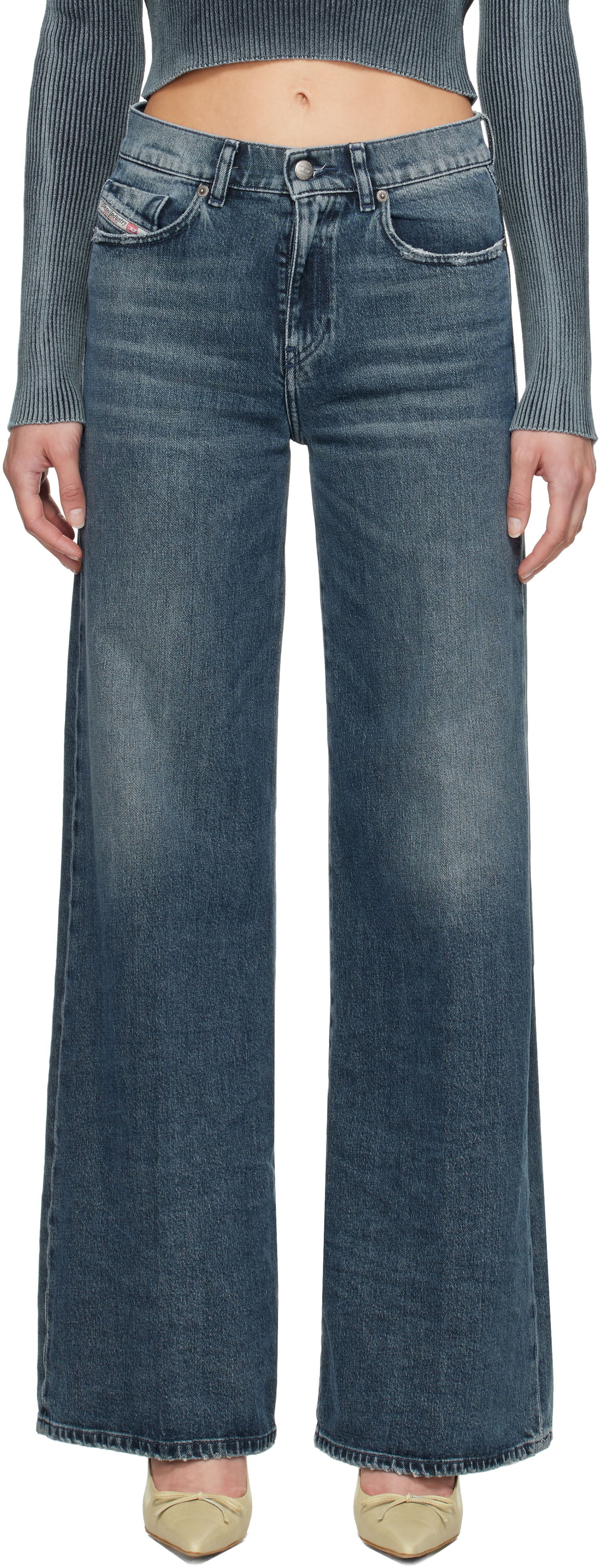 Kavbojke Diesel Diesel 1978 D-Akemi Flare Jeans Modra | A03624 007Y7, 0