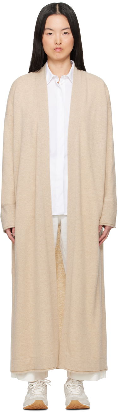 Pleteni pulover Max Mara Max Mara Asbuurg Longline Open Cardigan Bež | 2511341018600, 0