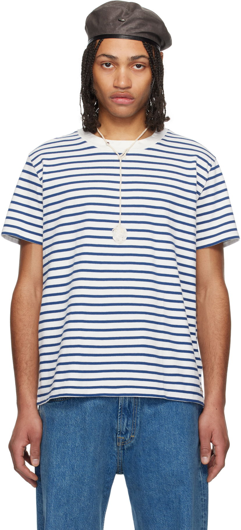 Majica OUR LEGACY OUR LEGACY Bliss Striped T-Shirt Bela | M2256BG
