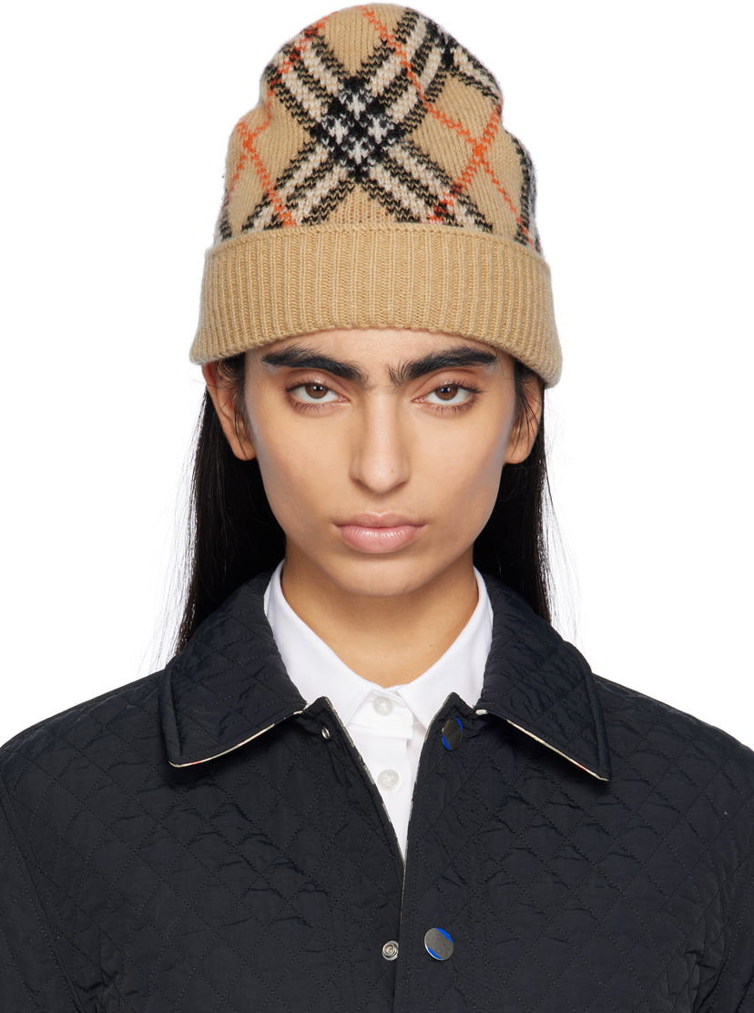 Beanie Burberry Cashmere Beanie Bež | 8098886