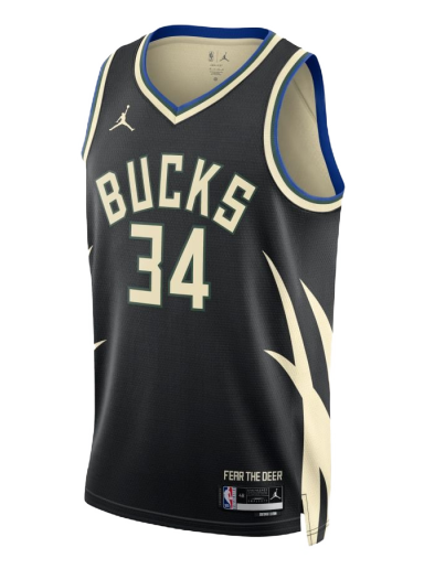 Dres Jordan Dri-FIT NBA Milwaukee Bucks Statement Edition 2022 Swingman Jersey Črna | DO9533-010