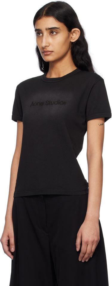 Majica Acne Studios Acne Studios Fitted T-Shirt With Logo Črna | AL0457-, 3