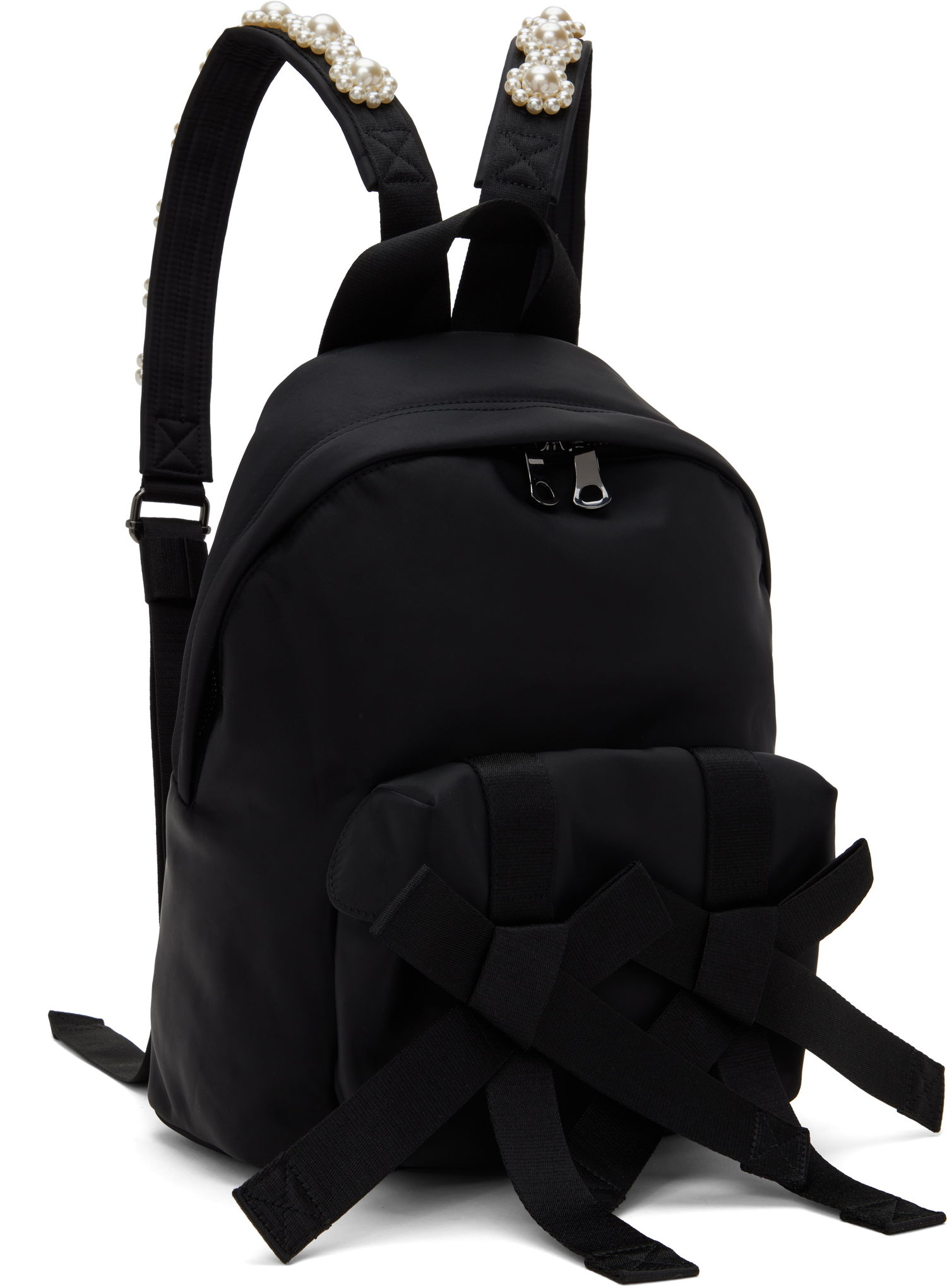 Nahrbtnik Simone Rocha Simone Rocha Beaded Utility Bow Backpack Črna | BAG179TB 0761, 1