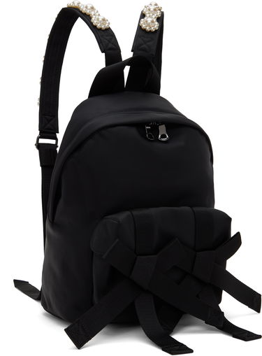 Nahrbtnik Simone Rocha Simone Rocha Beaded Utility Bow Backpack Črna | BAG179TB 0761, 1