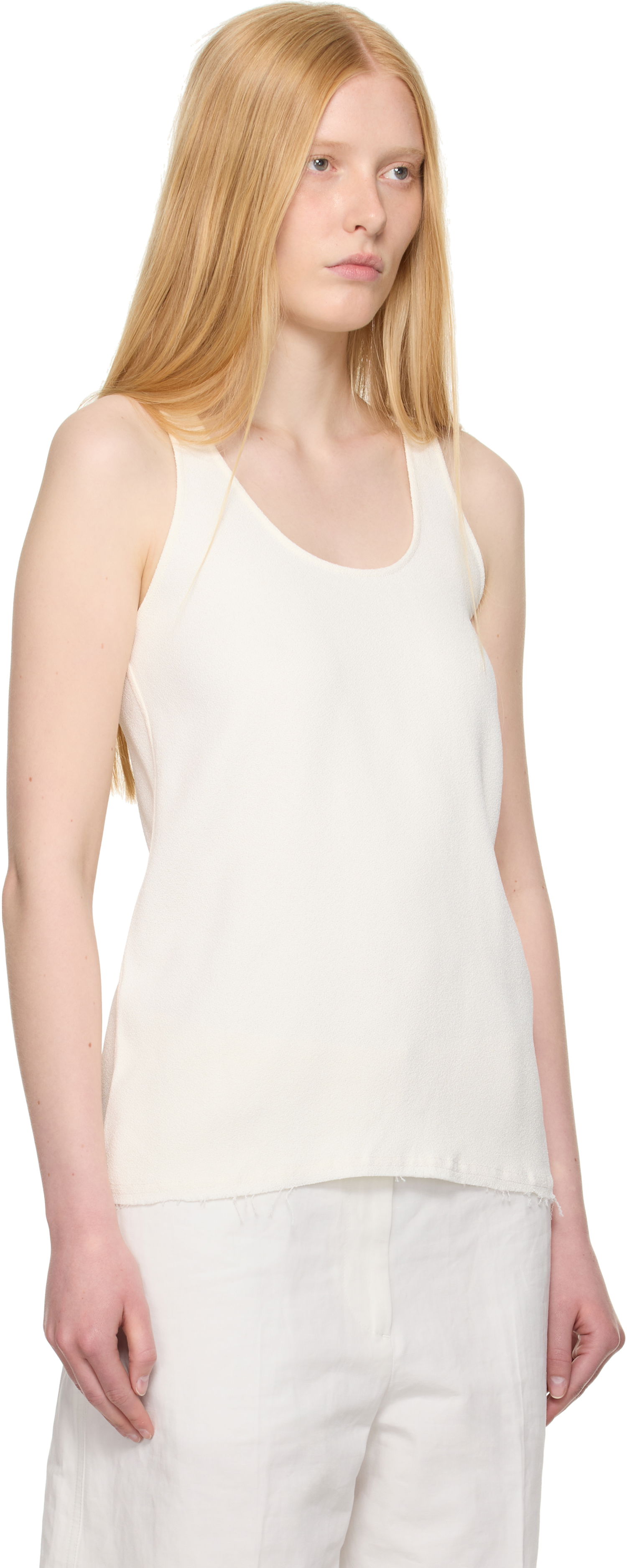 Majica brez rokavov TOTEME TOTEME Sablé Tank Top Bela | 252-WRT0510-FB0240, 1