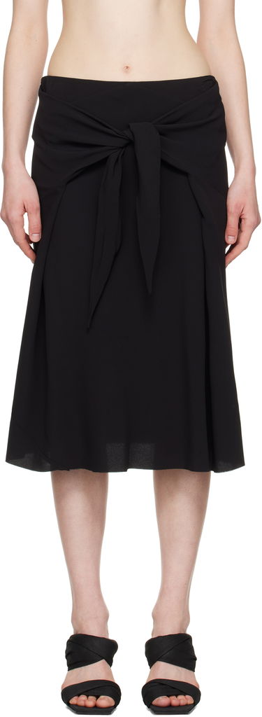 Krila Rick Owens Rick Owens Hollywood Strutter Tie Midi Skirt Črna | RP01E7372 Y, 0