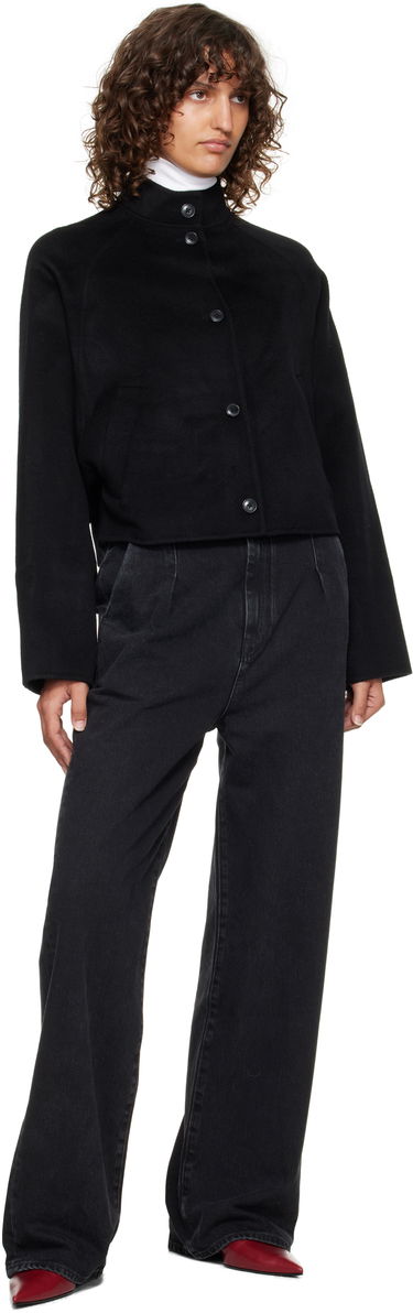 Jakna Loulou de Saison Loulou de Saison Nyma Cropped Wool Jacket Črna | NYMA, 3