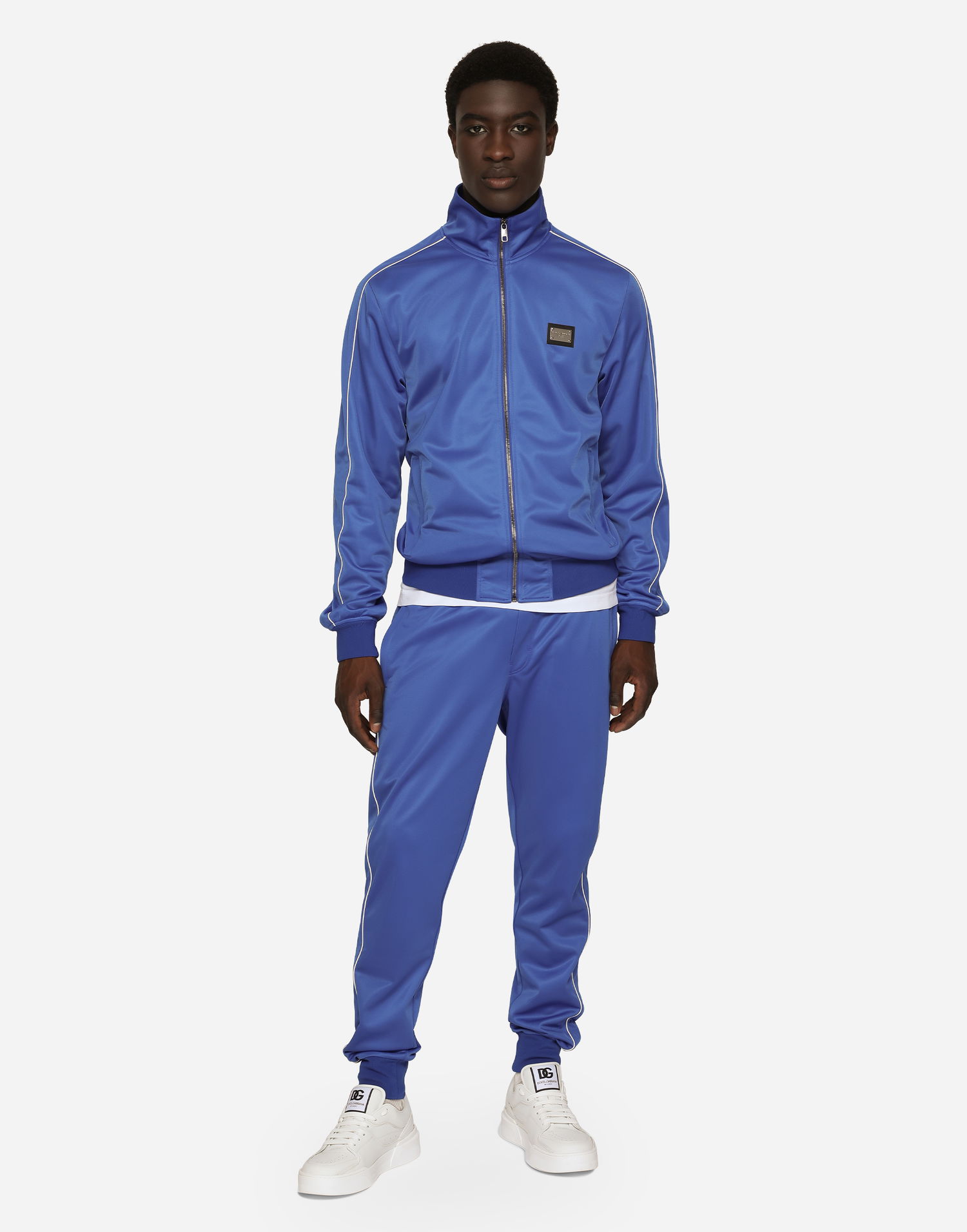 Jakna Dolce & Gabbana Zip-up Triacetate Sweatshirt With Tag Modra | G9AOYTHU7B0BA232, 1