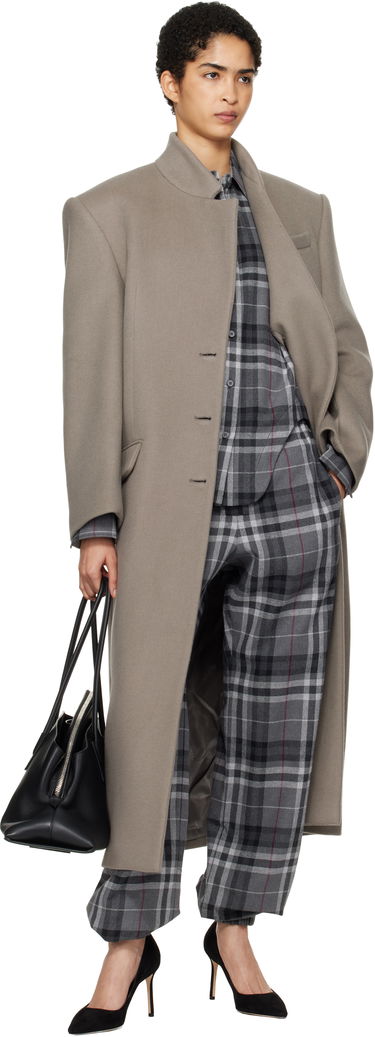 Trenirka The Attico Attico Plaid Drawstring Jogger Pants Siva | 250WCP00257 CCC050AA, 3