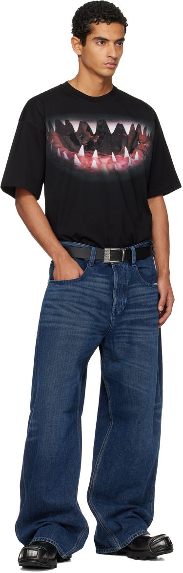 Majica Diesel Shark Jaw Print T-Shirt Črna | A19617-0PLAT-9XX, 4