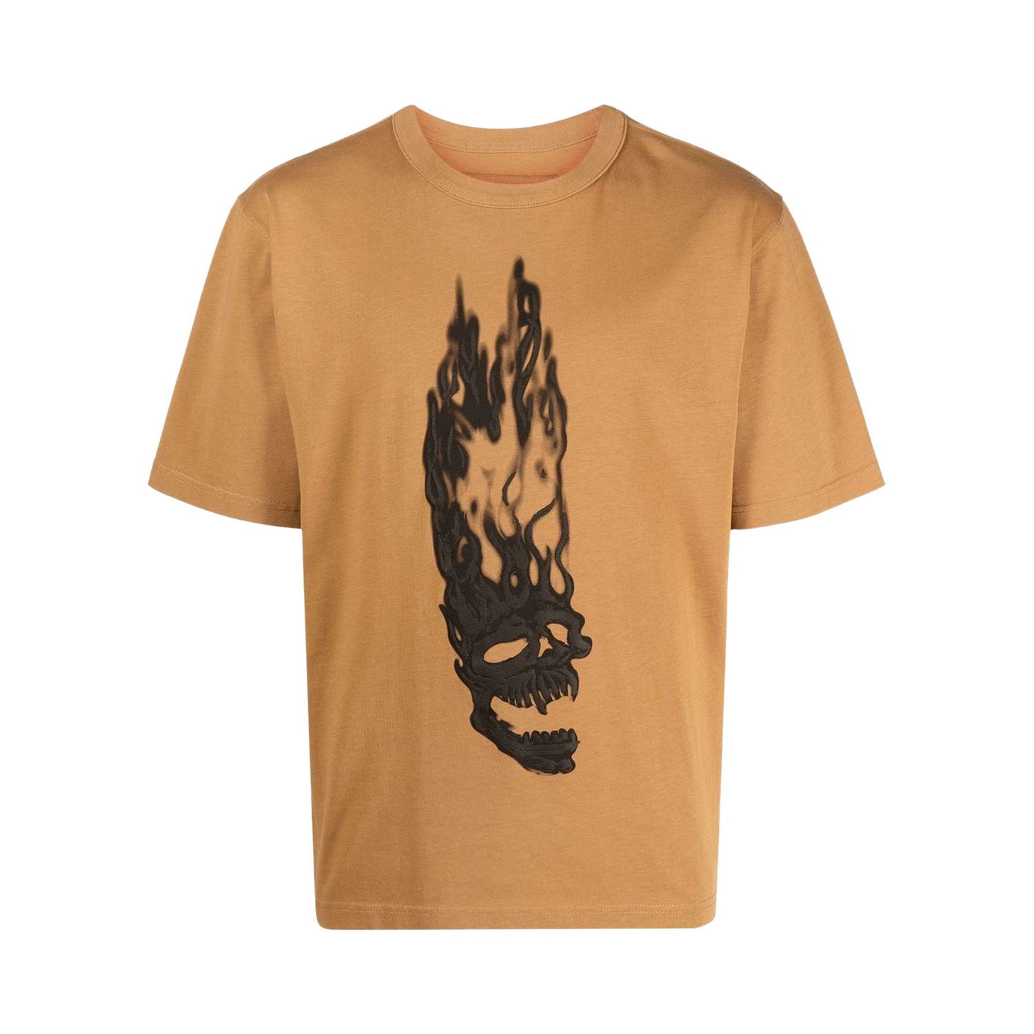 Majica HERON PRESTON Flaming Skulls Tee Rjava | HMAA032F22JER0016410, 1