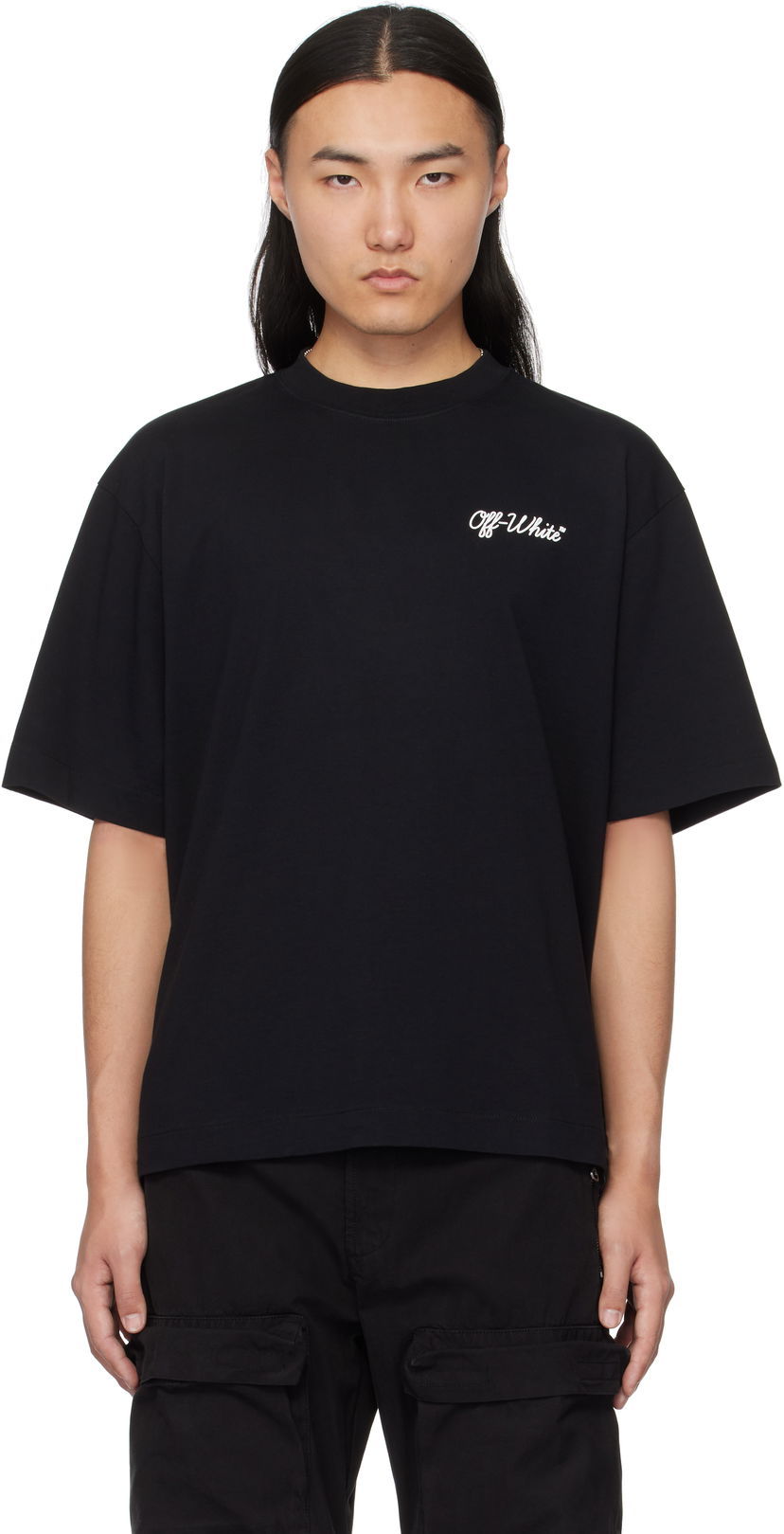 Majica Off-White Black Script T-Shirt Črna | OMAA120C99JER00D1001