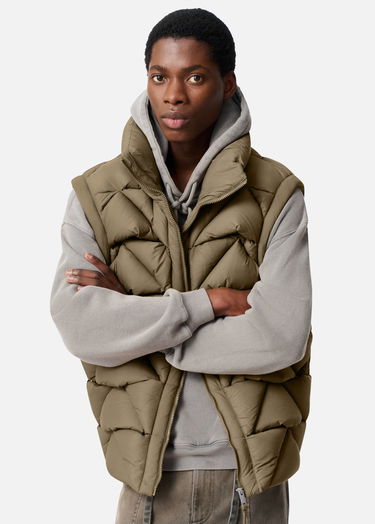 Telovnik AXEL ARIGATO Knit Geometric Quilted Puffer Vest Zelena | A3126001, 7