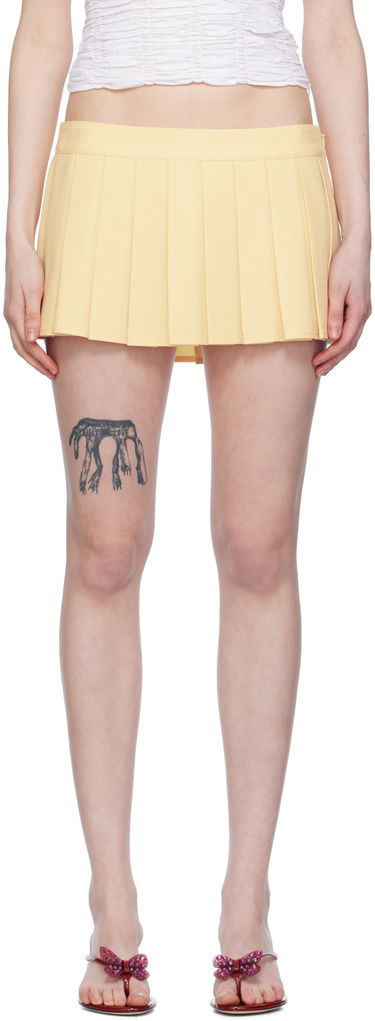 Krila GUIZIO Guizio Fairfield Pleated Miniskirt Rumena | S24304W017, 0