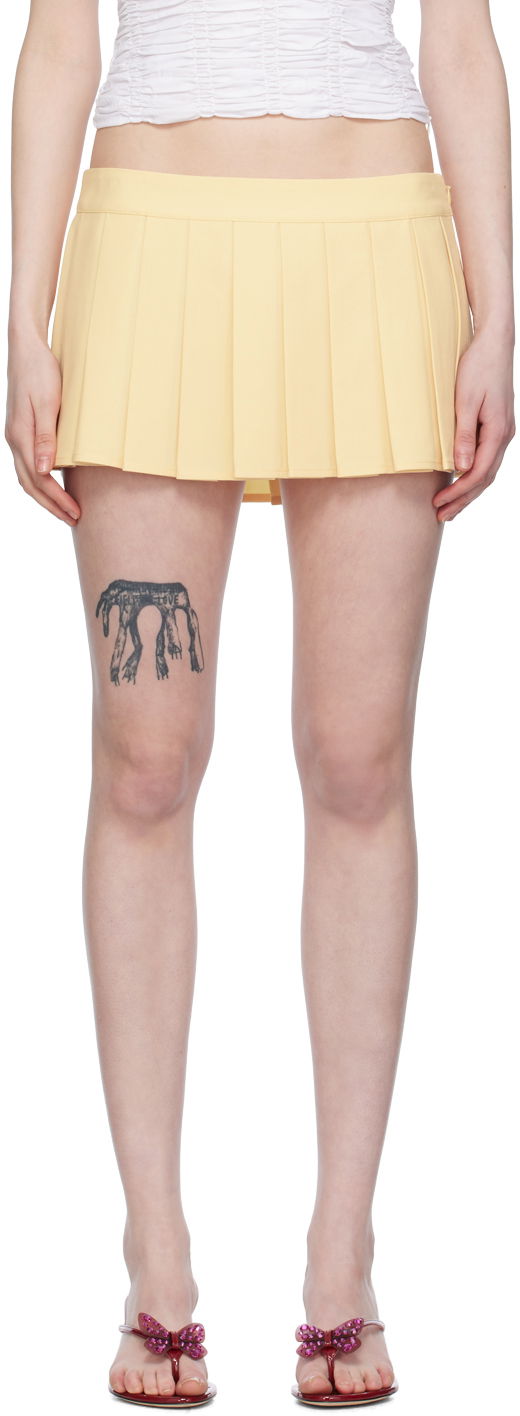 Krila GUIZIO Guizio Fairfield Pleated Miniskirt Rumena | S24304W017