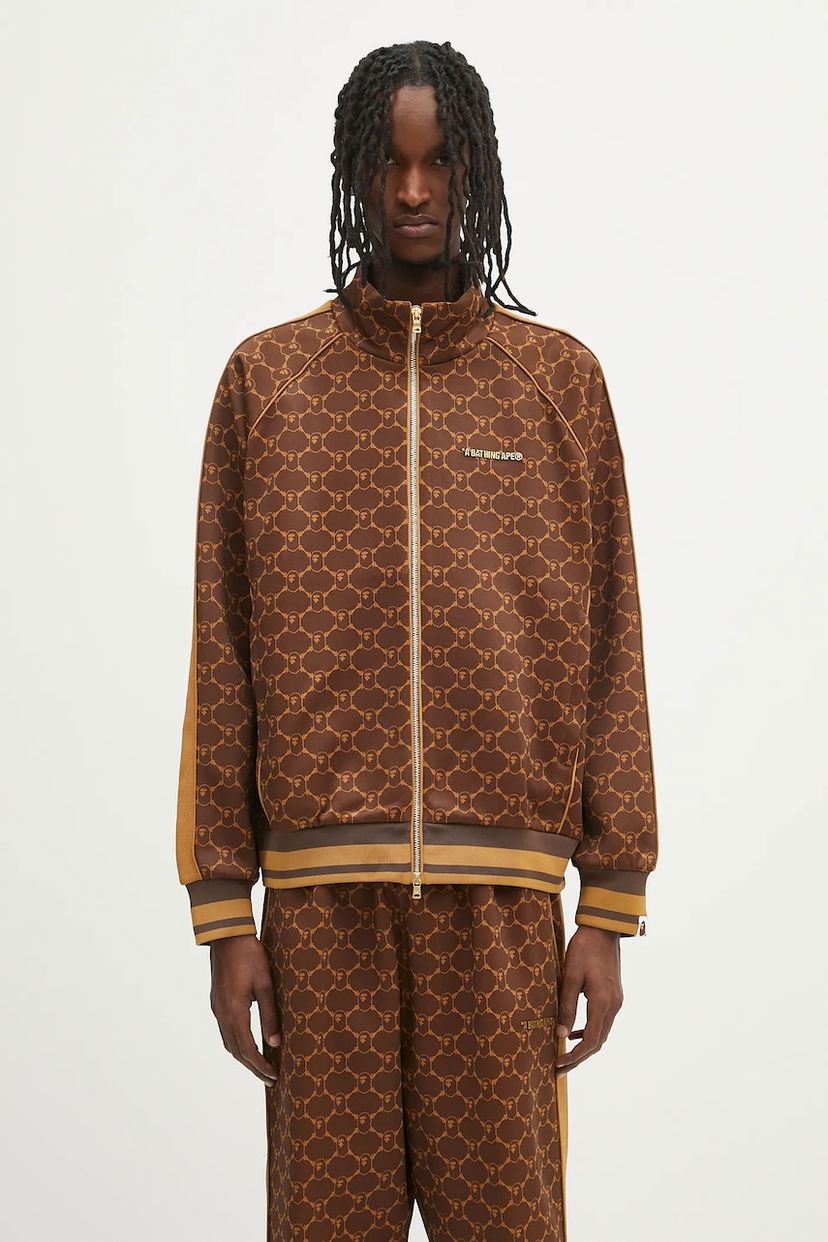 Trenirka BAPE A Bathing Ape College Monogram Logo Relaxed Fit Track Jacket Rjava | 1L30115309