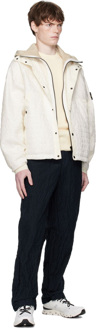 Jakna Stone Island Stone Island Quilted Crinkled Reps Hooded Jacket Bela | K2S15 4100023 S0186, 4