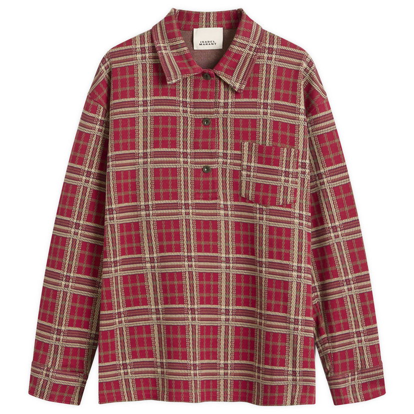 Srajce ISABEL MARANT Isabel Marant Bruna Check Shirt, Size Medium Rdeča | 25HCH0261FA-C4K01I-70RD