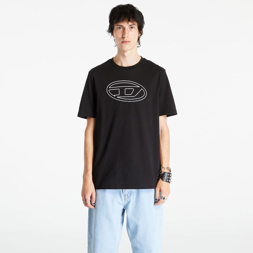 Majica Diesel T-Just-Bigoval Short Sleeve T-Shirt Črna | A03789_0BEAF Black
