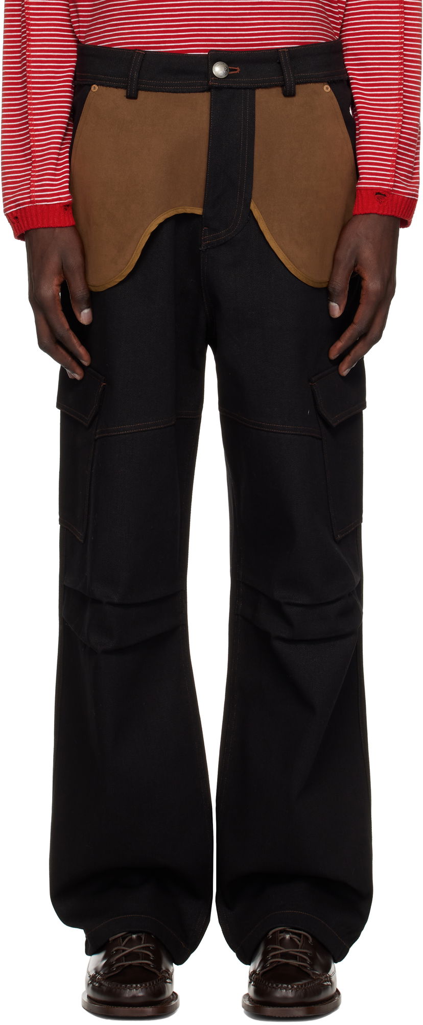 Cargo hlače Andersson Bell Andersson Bell Inside Out Denim Cargo Pants Črna | apa785m