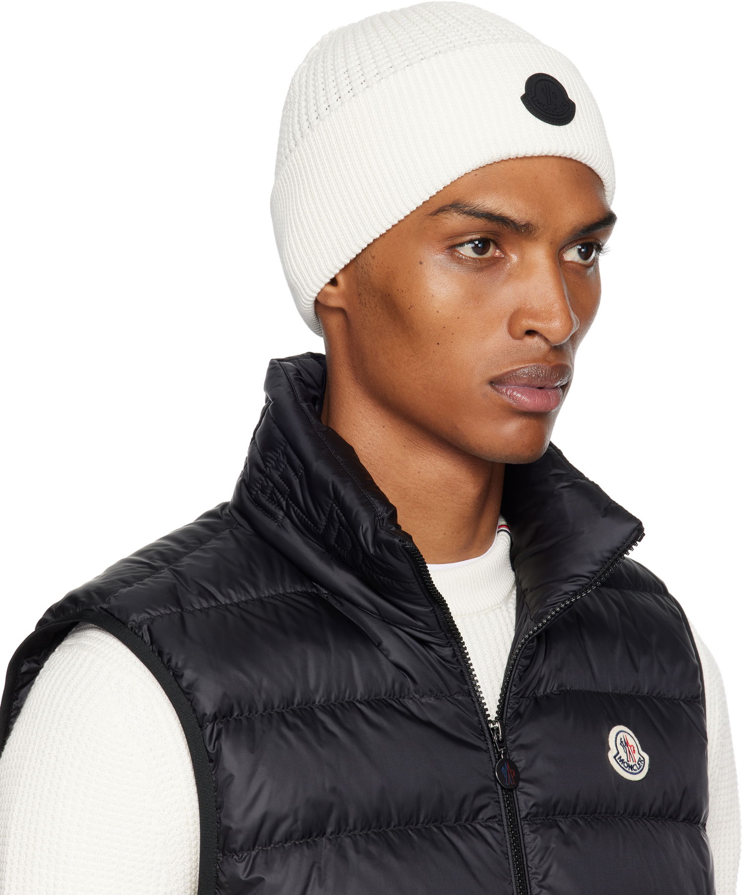 Beanie Moncler Moncler Logo Cotton Beanie Bela | K20913B00032M1367, 1