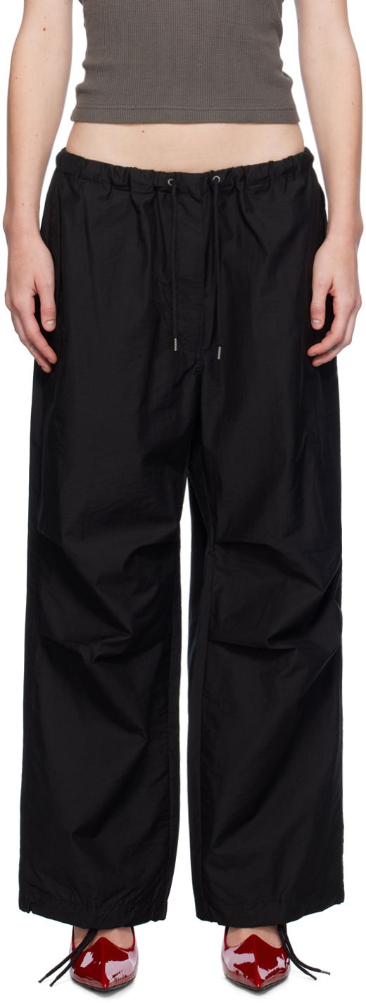 Hlače Acne Studios Relaxed-Fit Trousers Črna | AK0824-