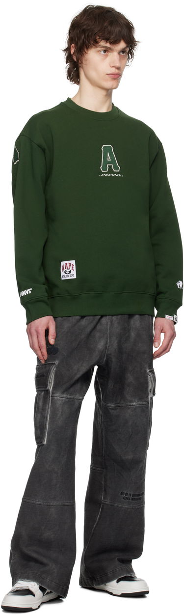 Pulover AAPE by A Bathing Ape AAPE by A Bathing Ape Injection Crewneck Sweatshirt Zelena | AAPSWMC336XXNGRD, 3